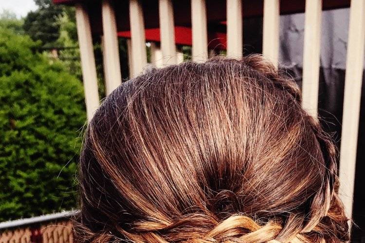 Chic bun with braid