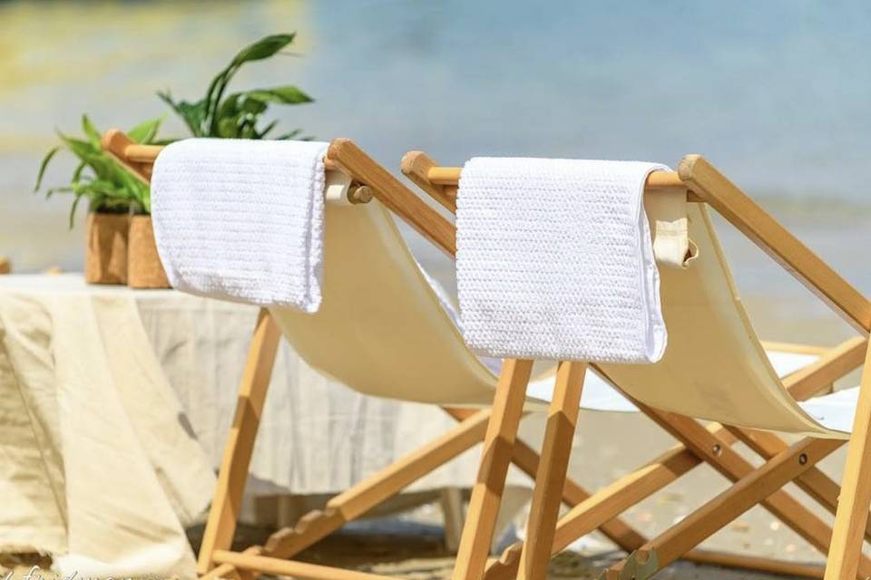 White Beach Chairs