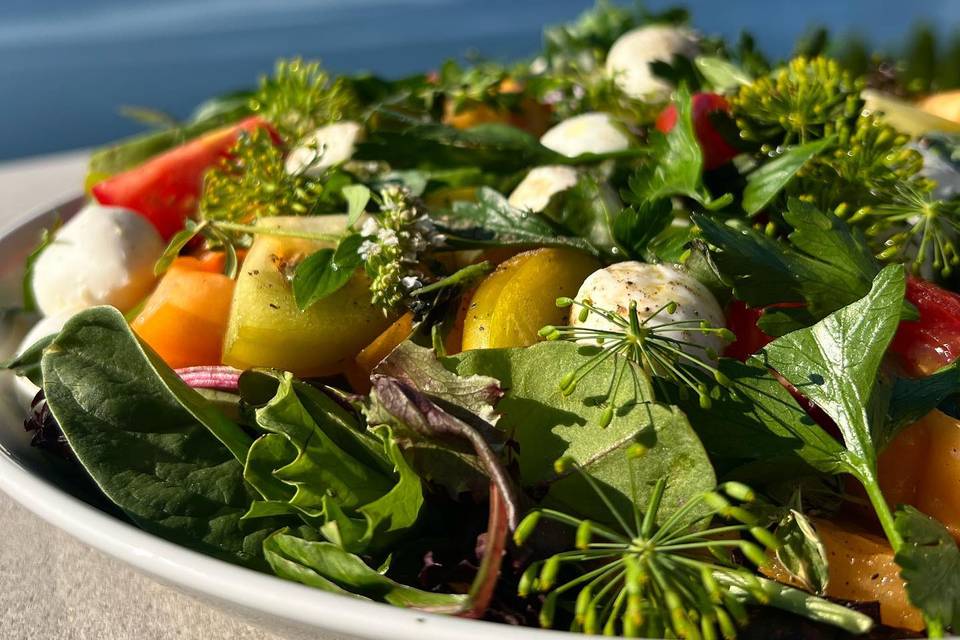 Salad by the sea