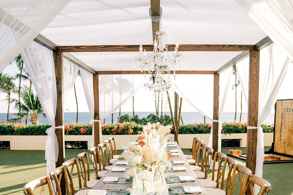 Makai Lawn ceremony set up