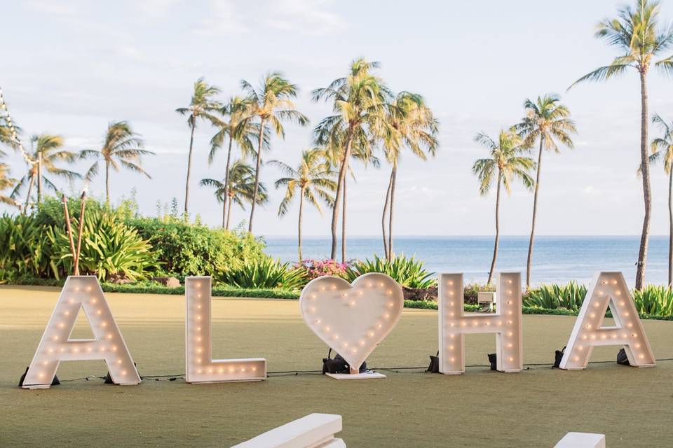 Halona Kai Wedding Set Up
