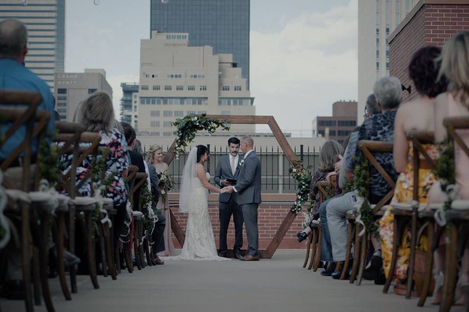 Wedding on a rooftop