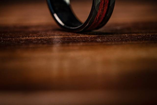 Hammered Tungsten Redwood