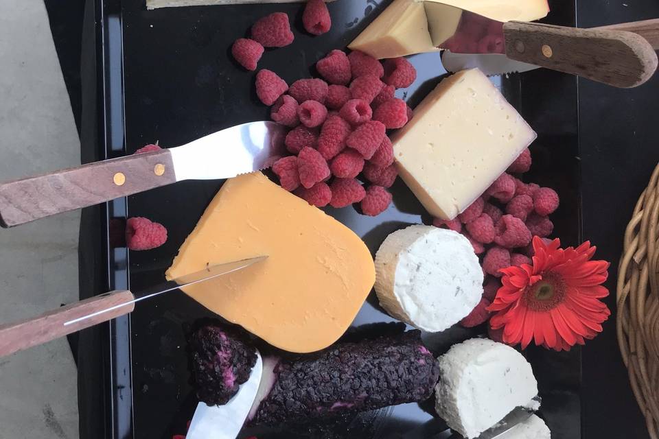 Decadent cheese platter