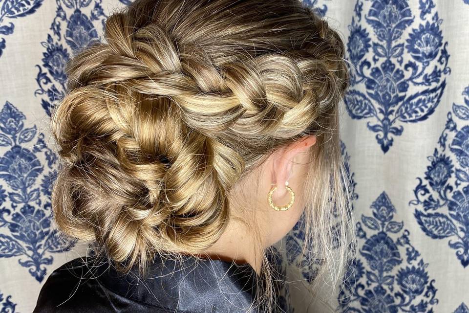 Bridesmaid braided updo