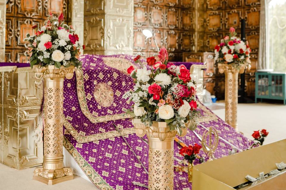 Sikh wedding flowers