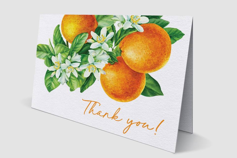 Citrus Thank you card