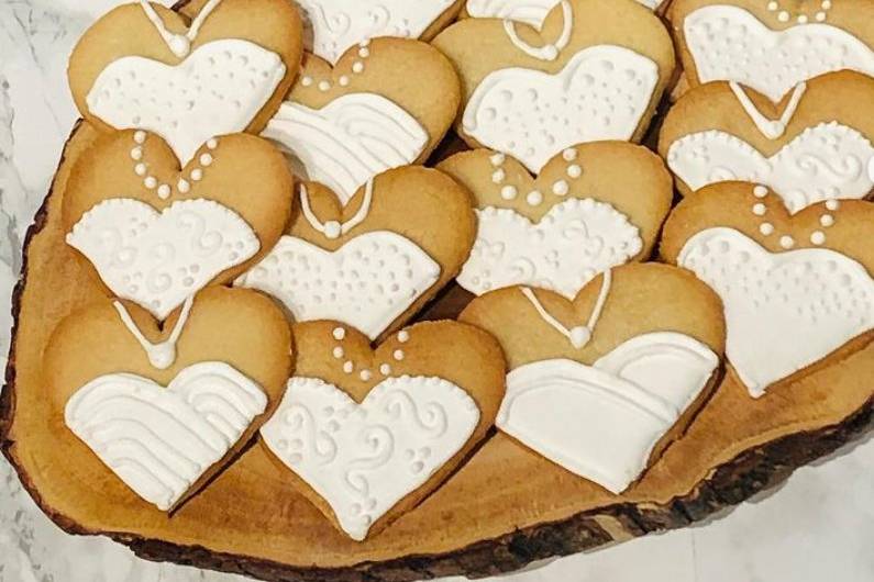 Bridal decorated sugar cookies