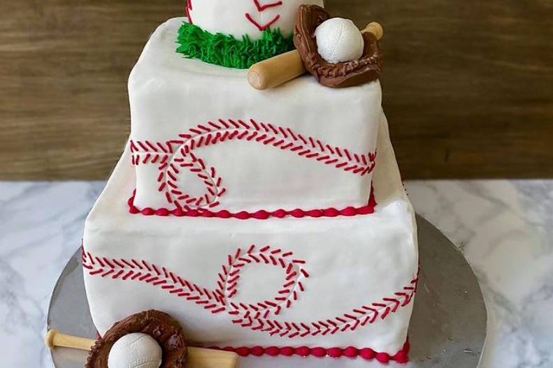 Baseball groom's cake