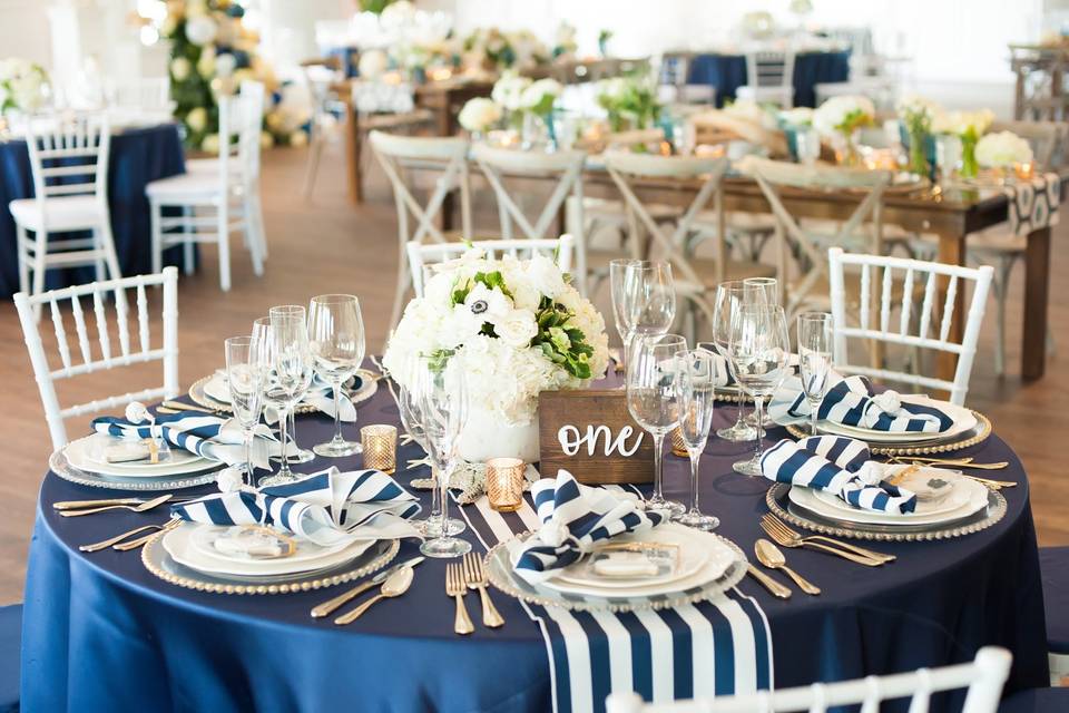 Navy and White Wedding