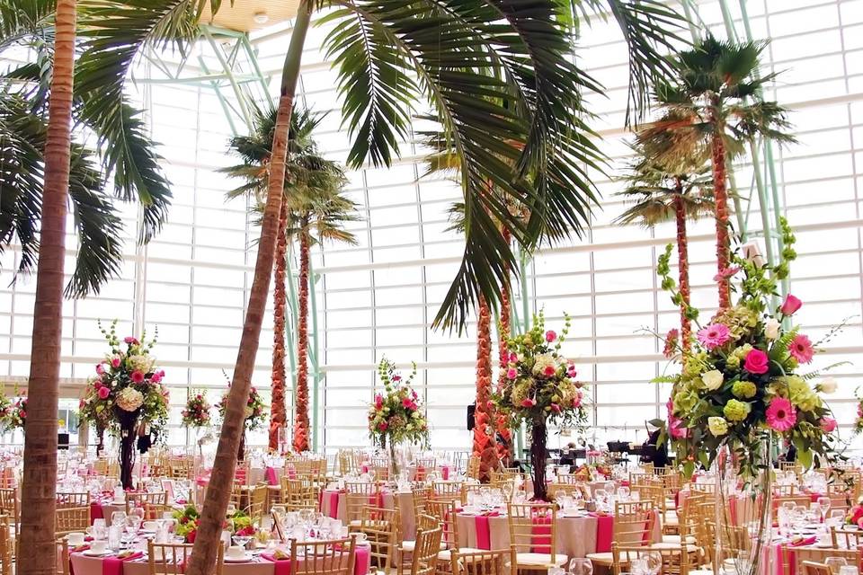 Pink Wedding Reception