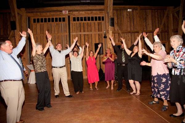 Guests dancing