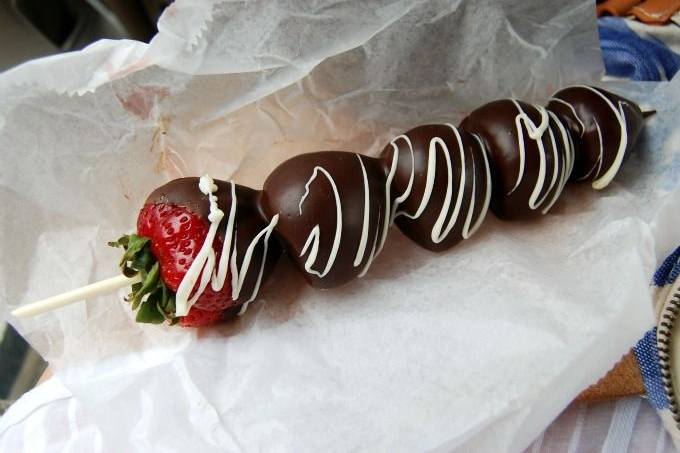 Dipped strawberries