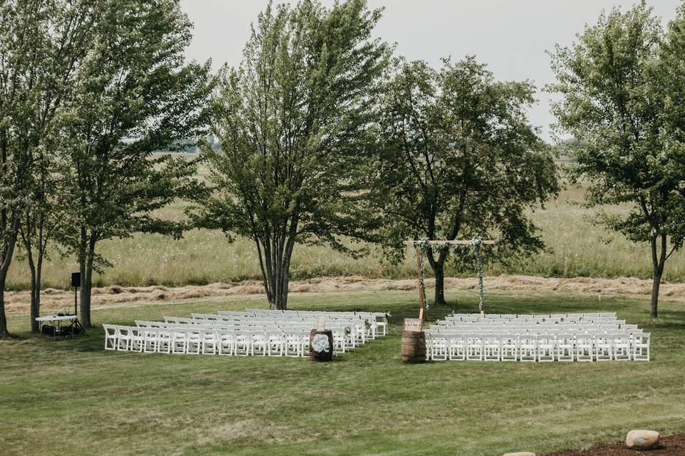 Ceremony at Bluestem Farm