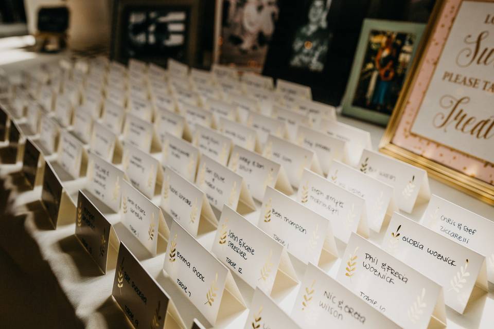 Escort Card/Memorial Table