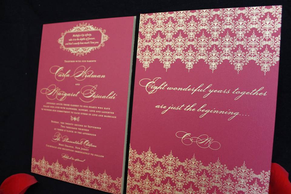Red and Gold invitations
