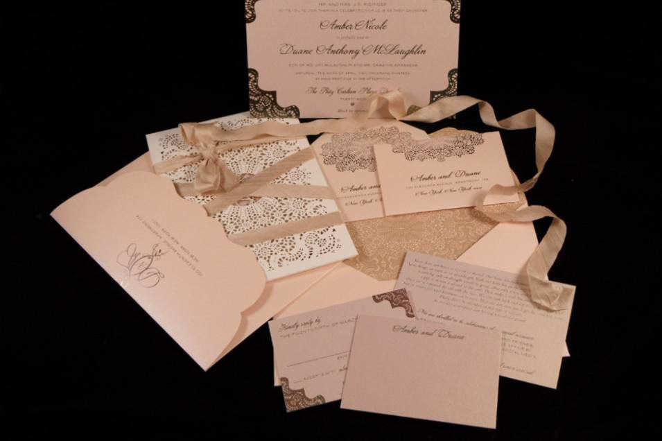 Blush pink invitations