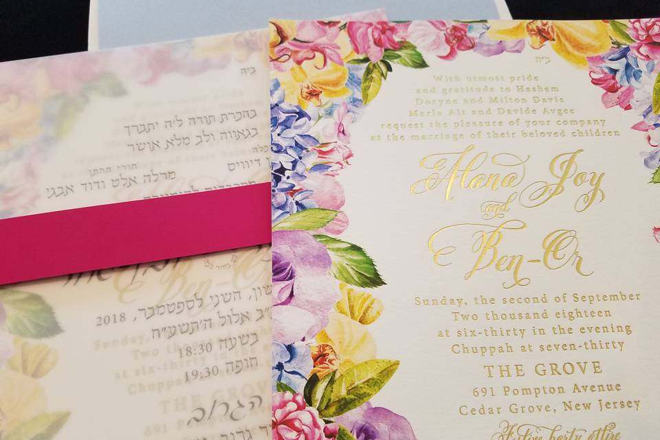 Bright Floral invitations