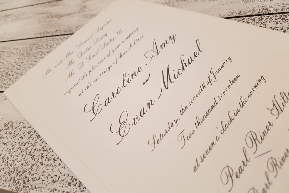 TraditionalEngraved Invitation