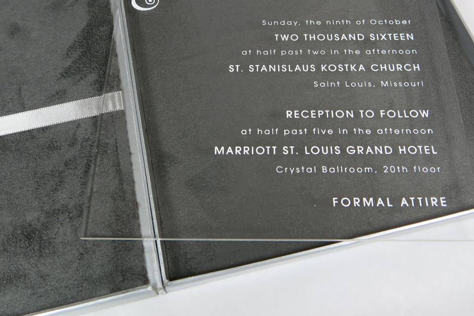 Clear Lucite Invitation