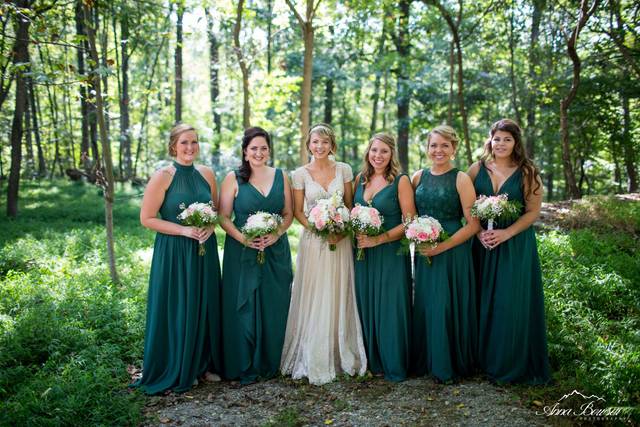 Bride with her bridesmaids