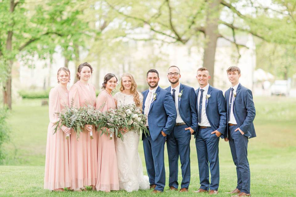 A pastel spring wedding.