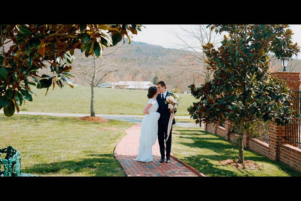 Couple Walking to Ceremony