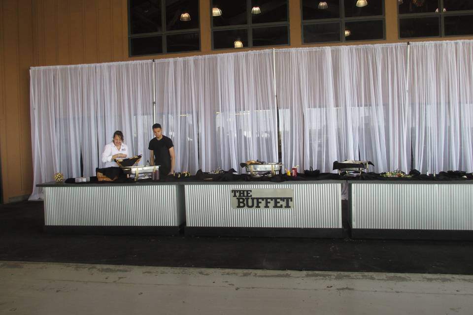 Buffet table