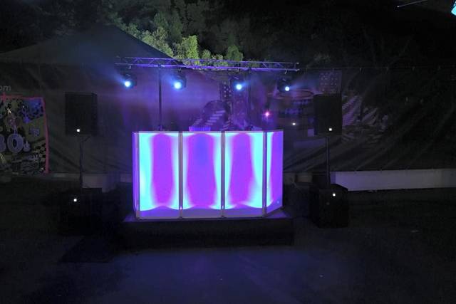 DJ table setup
