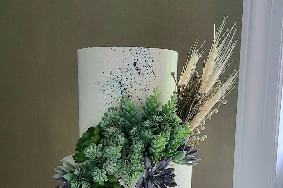 Two tier with succulents