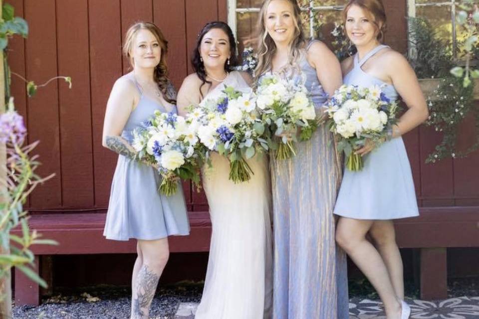 White and Blue Wedding