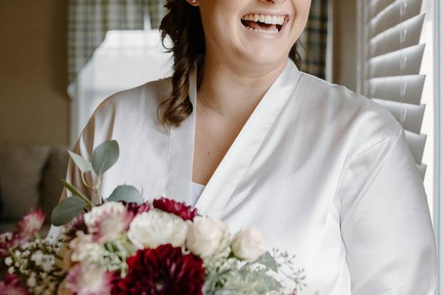 Bride getting ready