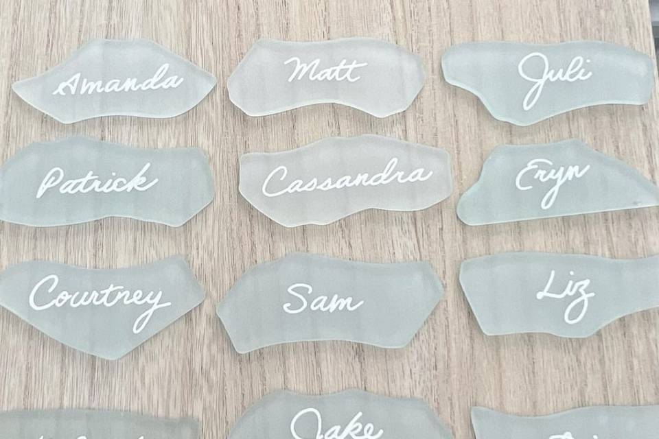 Sea Glass Placecards