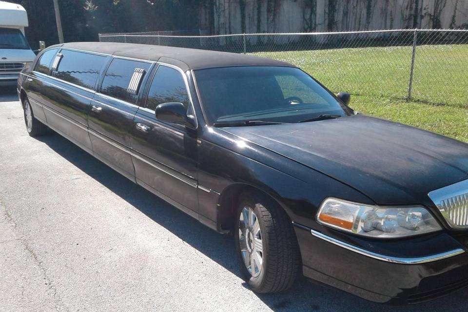 Classic black limousine