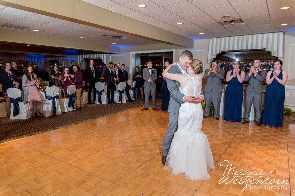 The bride and groom