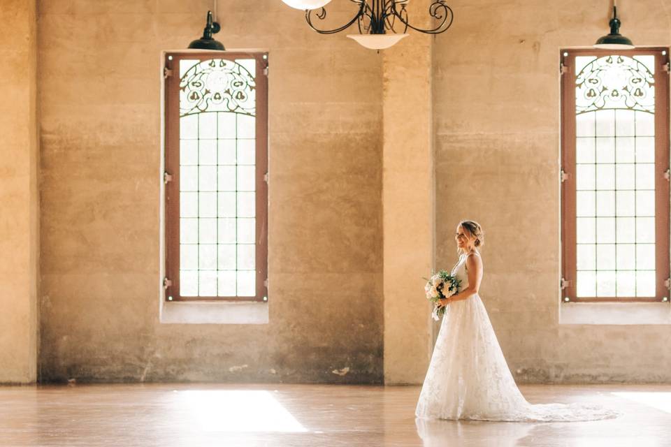 Alone in the wedding studio