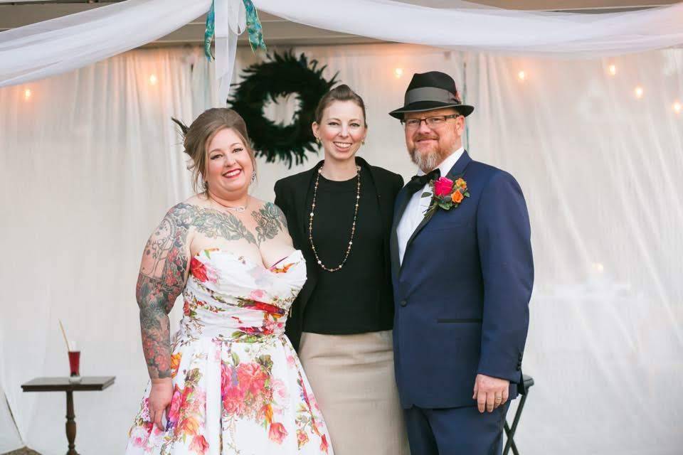 With the newlyweds