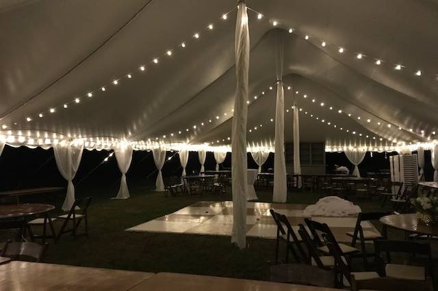 Wedding Tent with lights