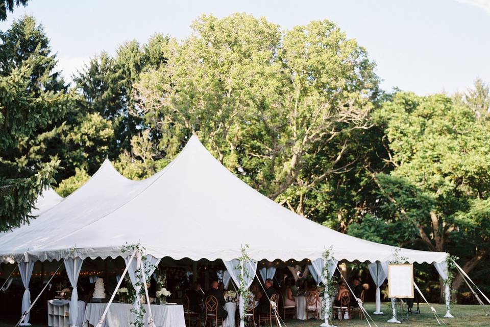 40x80 Pole tent with Leg drape