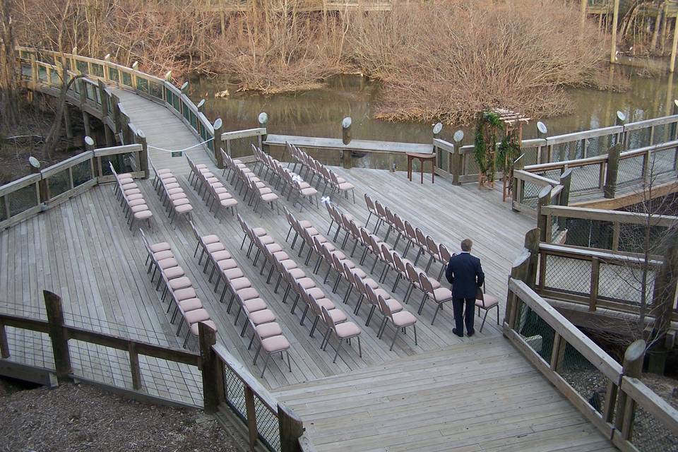 Back deck ceremony seating