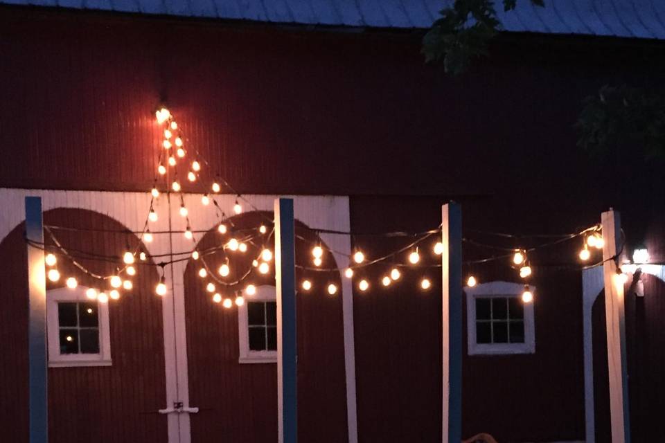 Patio at night