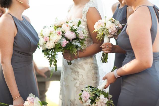 Bride and bridesmaids