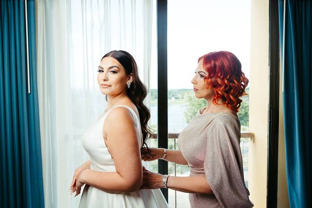 Bride and mother