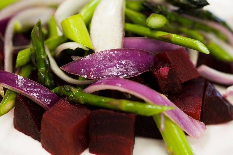 Local beets with asparagus