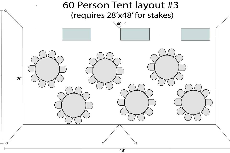 60 person tent layout #3