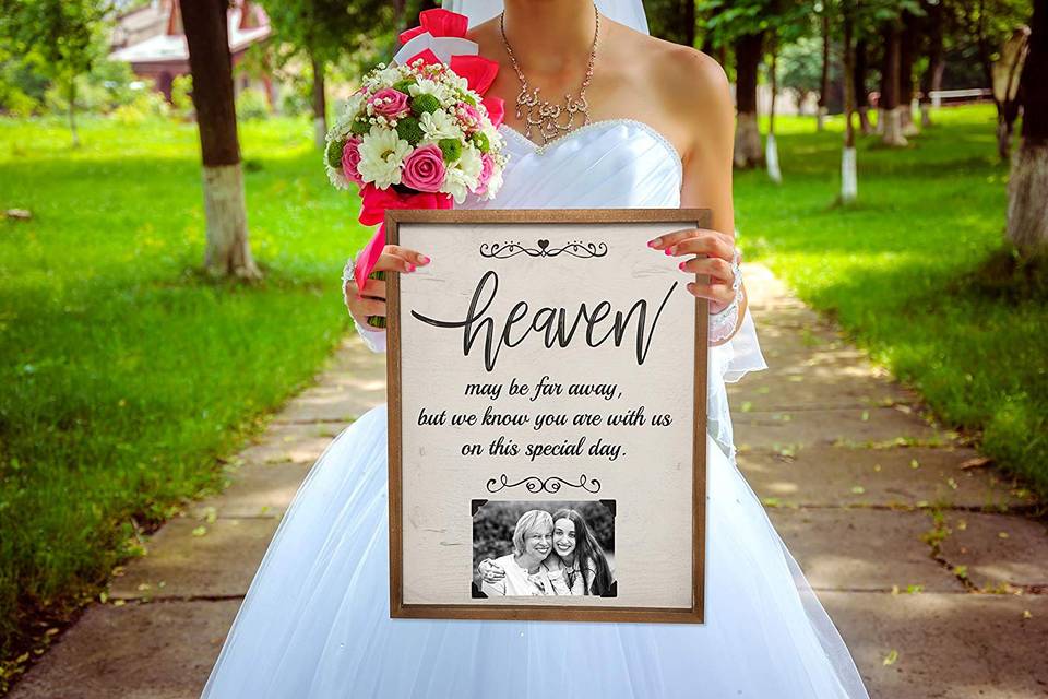 Heaven Wedding Sign on Amazon