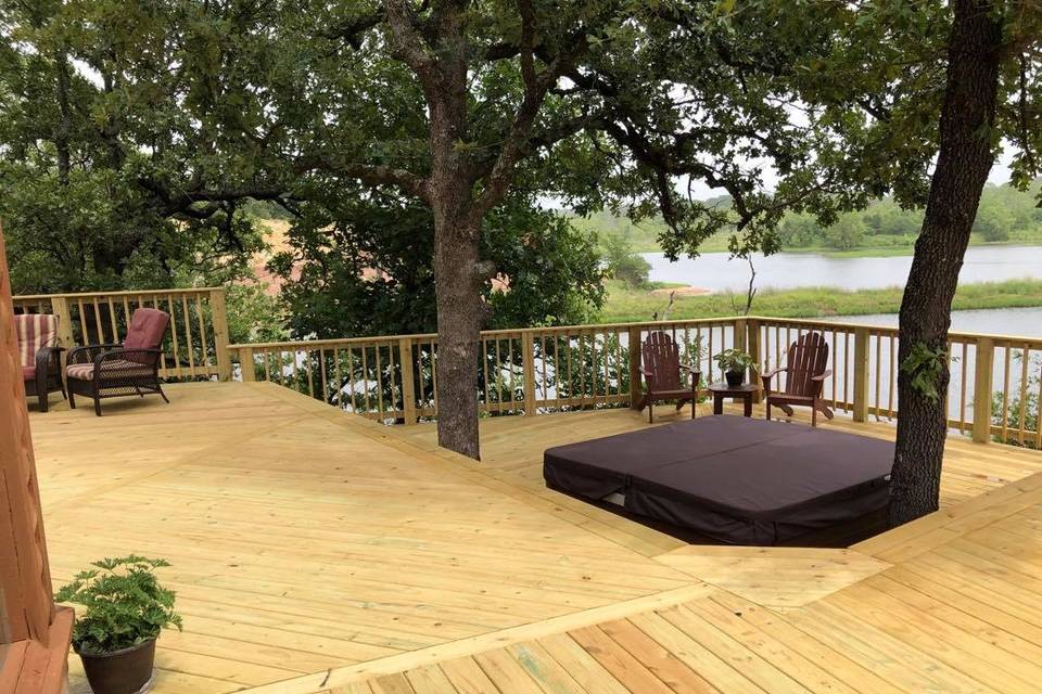 Hot tub area