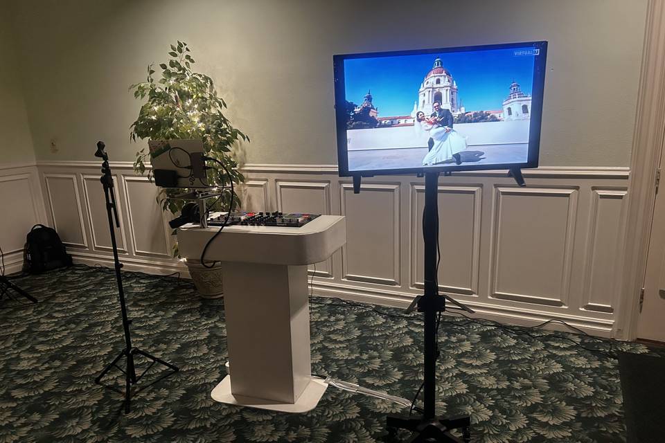 Wedding setup with karaoke