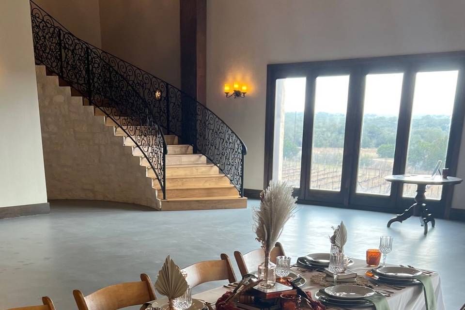 Guest table in banquet hall