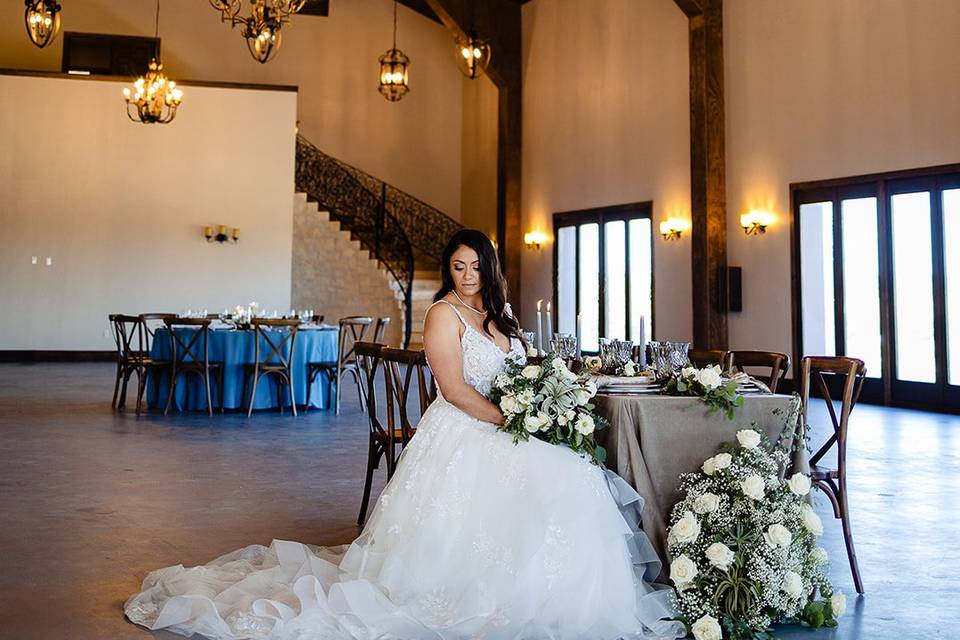 Indoor bridal shoot